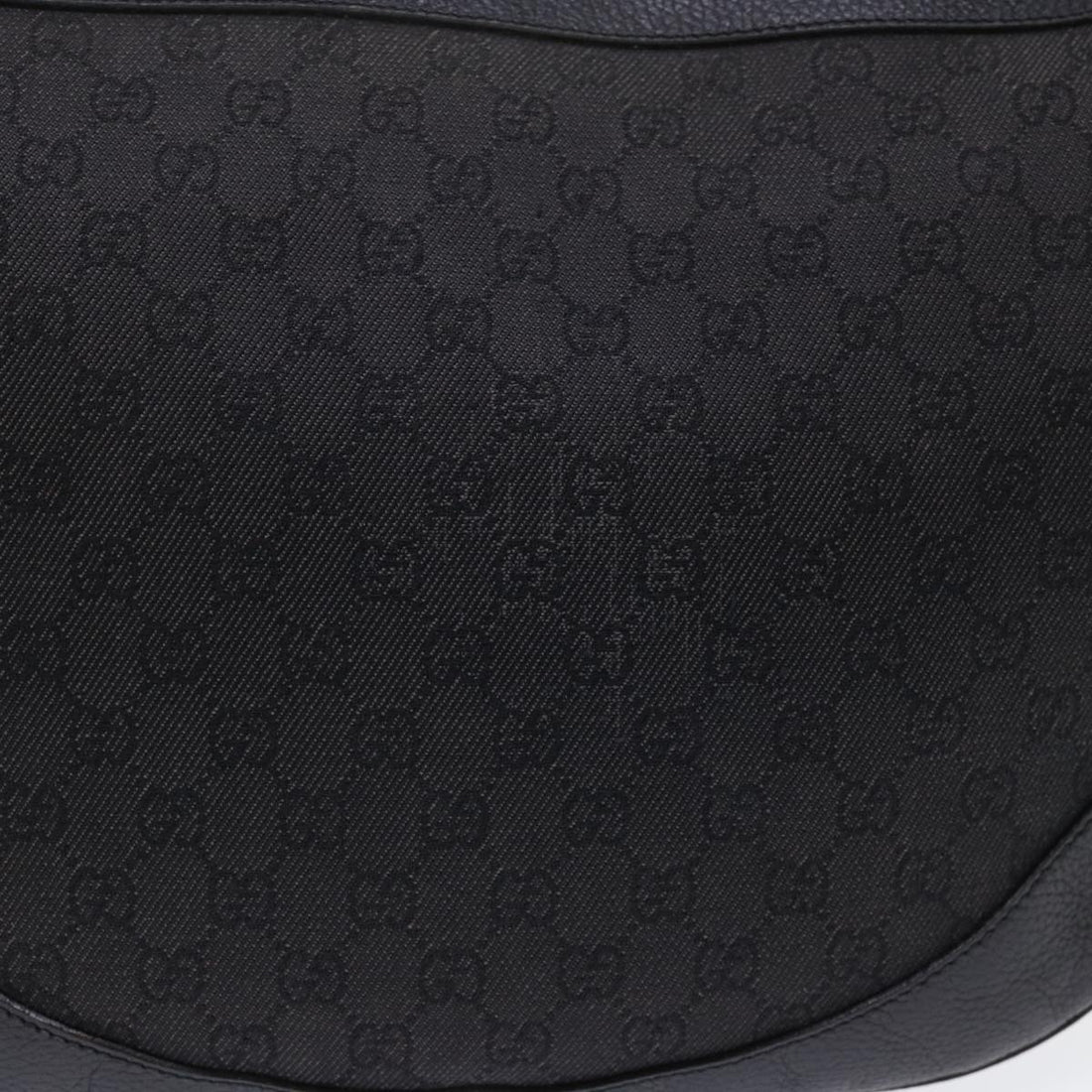 GUCCI GG Canvas Shoulder Bag Leather Black 272380 am4590