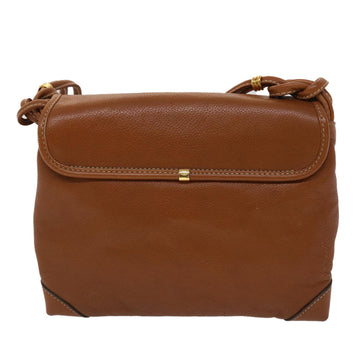 GUCCI Shoulder Bag Leather Brown 007•105•0072 am4599
