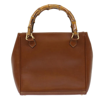 GUCCI Bamboo Hand Bag Leather Black 000.1274.0290 am4842