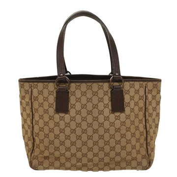 GUCCI GG Canvas Tote Bag Beige 113017 am5049