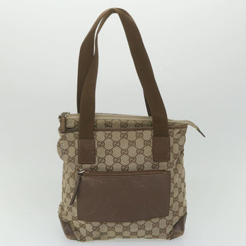 GUCCI GG Canvas Shoulder Bag PVC Leather Nylon 3Set Beige Black am5120