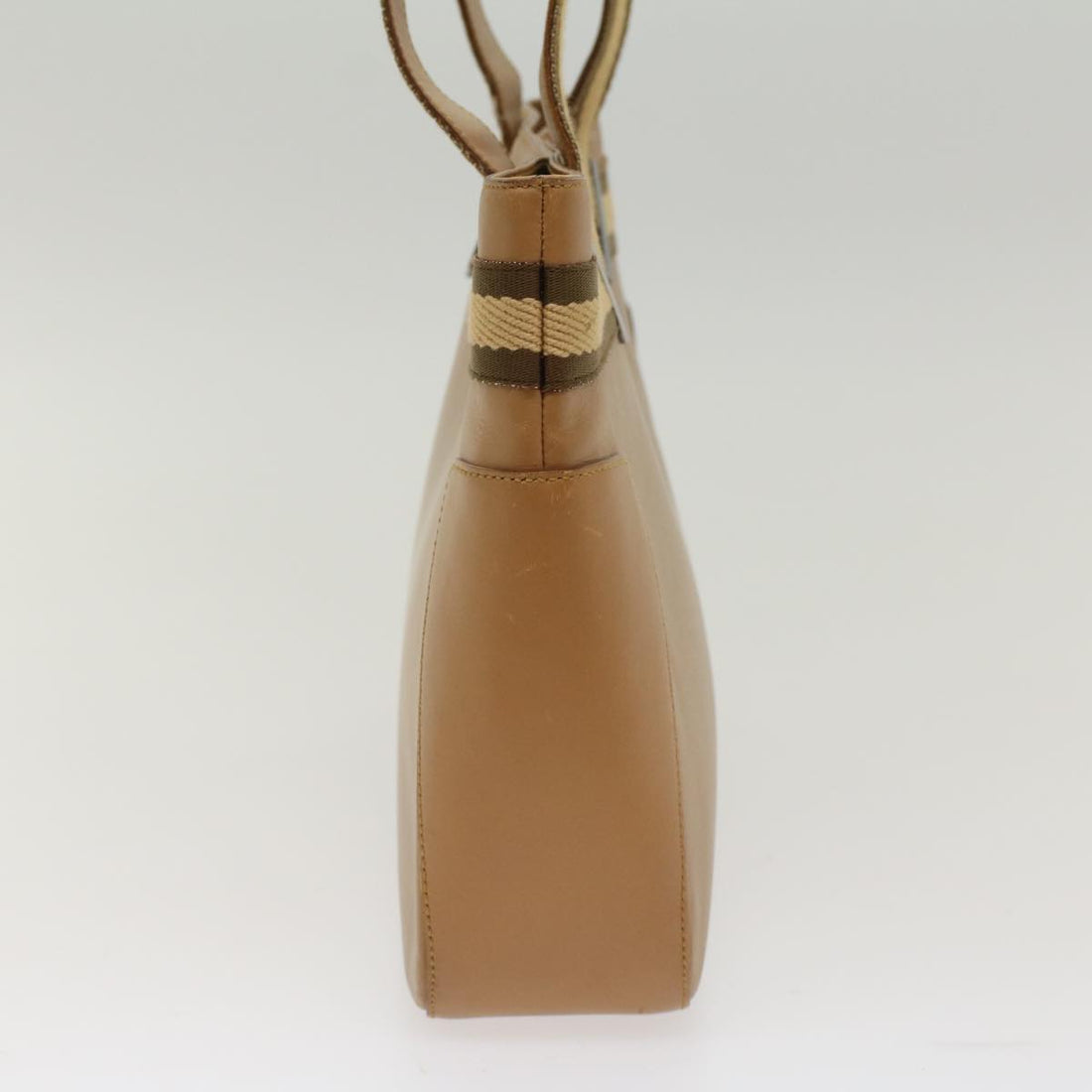 GUCCI Sherry Line Tote Bag Leather Beige Brown 73983 ar10000