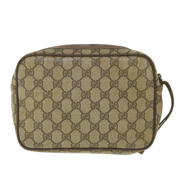 GUCCI GG Canvas Clutch Bag PVC Leather Beige 014.58.0128 ar10041B