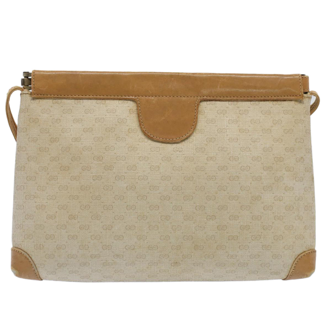 GUCCI Micro GG Canvas Shoulder Bag PVC Leather Beige 007.101 ar10083