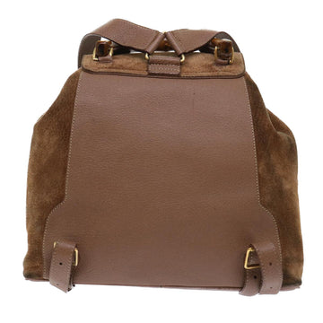 GUCCI Bamboo Backpack Suede Brown ar10105