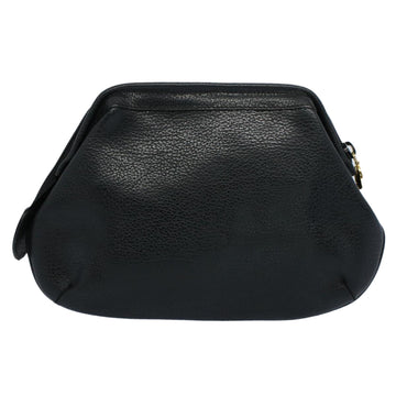 GUCCI Pouch Leather Black ar10176