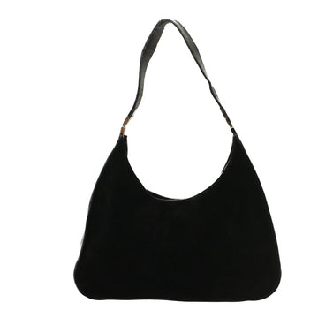 GUCCI Shoulder Bag Suede Leather Black ar10182