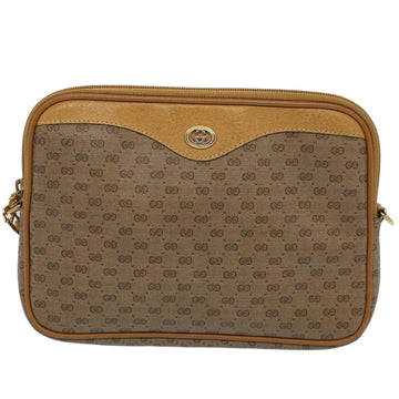 GUCCI Micro GG Canvas Shoulder Bag PVC Leather Beige 97.02.068 ar10210