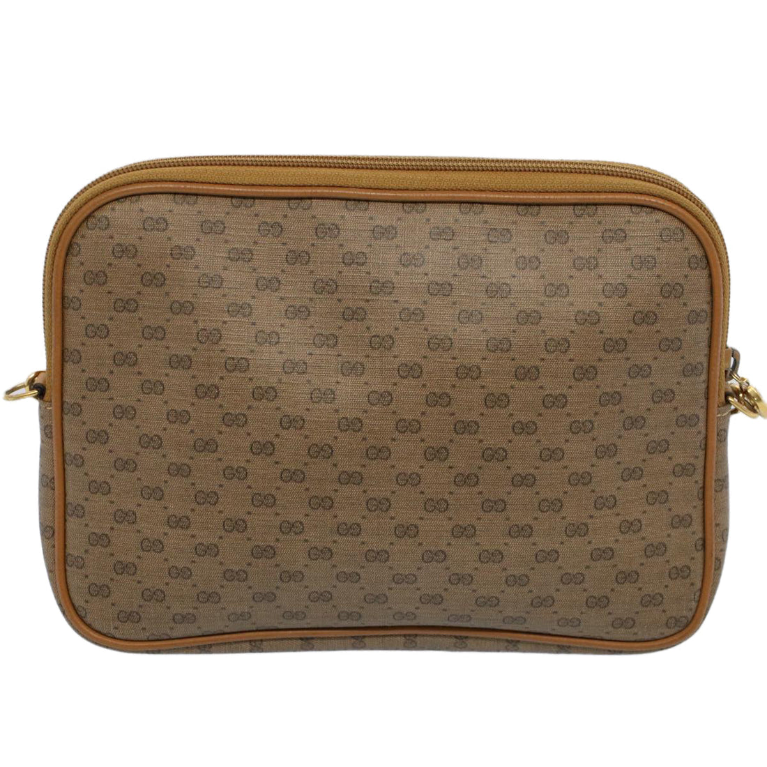 GUCCI Micro GG Canvas Shoulder Bag PVC Leather Beige 97.02.068 ar10210