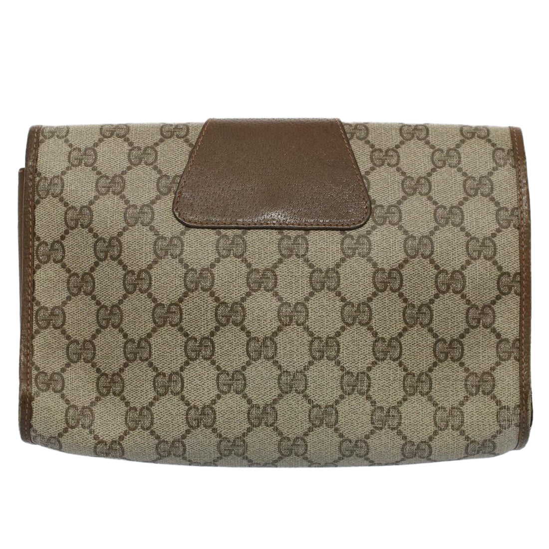 GUCCI GG Canvas Web Sherry Line Clutch Bag Beige Red 89.01.030 ar10211