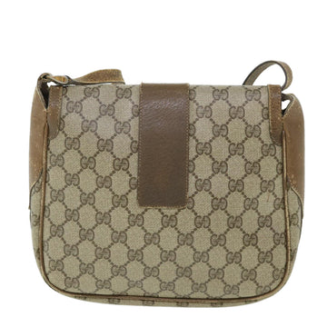 GUCCI GG Canvas Shoulder Bag PVC Leather Beige ar10280