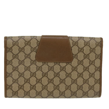 GUCCI GG Canvas Web Sherry Line Clutch Bag Beige Red 89 01 030 ar10304