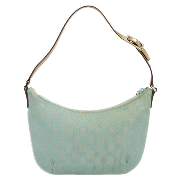 GUCCI GG Canvas Shoulder Bag Light Blue Gold ar10312