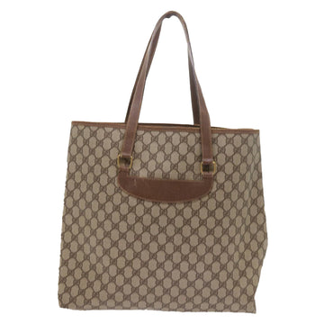 GUCCI GG Canvas Tote Bag PVC Leather Beige ar10314