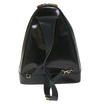 GUCCI Bamboo Shoulder Bag Patent leather Black 003 3444 0027 ar10549B
