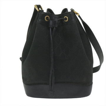 GUCCI GG Canvas Shoulder Bag Black 001 2854 1627 ar11015
