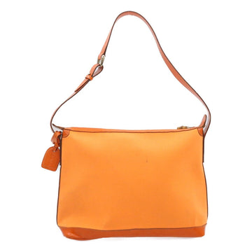 GUCCI Bamboo Shoulder Bag Nylon Enamel Orange ar2074