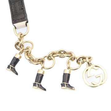 GUCCI Sherry Line Chain Belt Navy Red ar5271