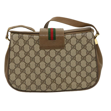 GUCCI Web Sherry Line GG Canvas Shoulder Bag Beige Red Green ar6721