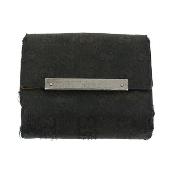 GUCCI GG Canvas Wallet Leather 7Set Beige Black ar6790