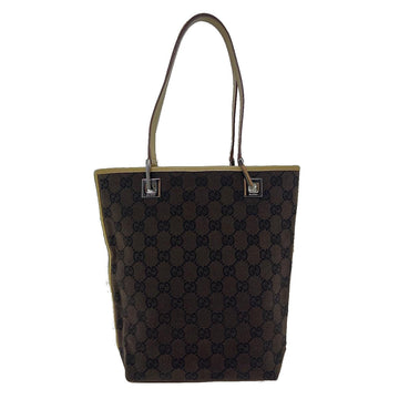 GUCCI Sherry Line GG Canvas Tote Bag Khaki Beige ar7449