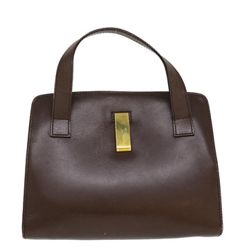 GUCCI Hand Bag Leather Brown ar9113