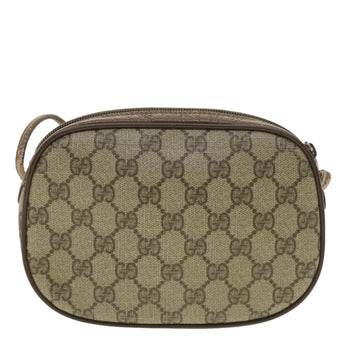 GUCCI GG Canvas Web Sherry Line Shoulder Bag Beige Red 007.754.6112 ar9145