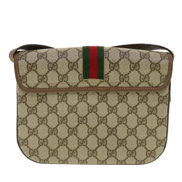 GUCCI GG Canvas Web Sherry Line Shoulder Bag Beige Red 001.113.6862 ar9275
