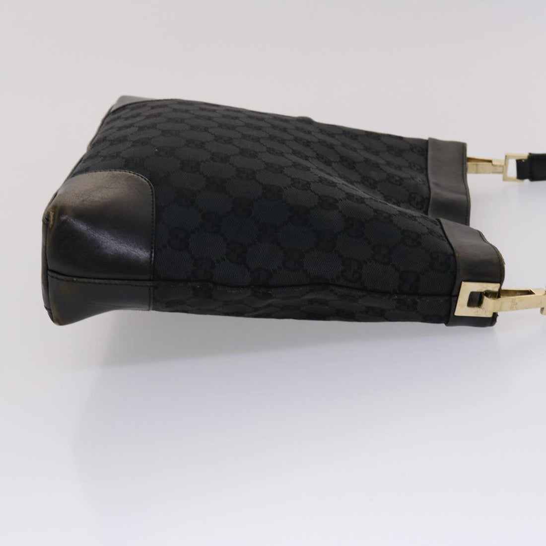 GUCCI GG Canvas Shoulder Bag Leather Black 001•4231 000926 ar9675B