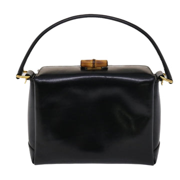 GUCCI Bamboo Shoulder Bag Leather 2way Black 000.926.0175 ar9771