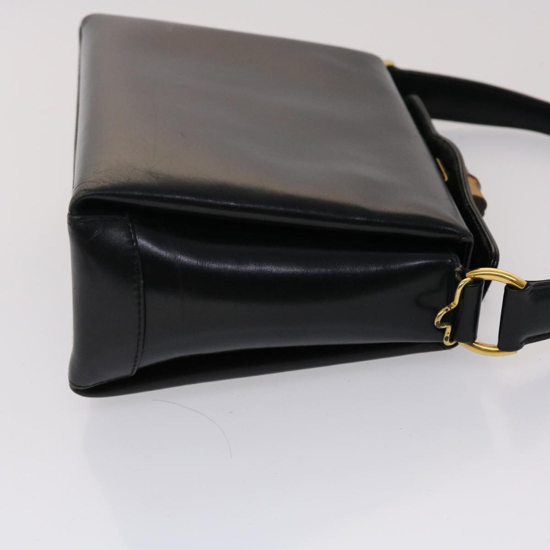 GUCCI Bamboo Shoulder Bag Leather 2way Black 000.926.0175 ar9771