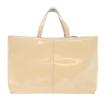 GUCCI Hand Bag Patent leather 2way Beige 002-2113-0476 ar9776