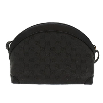 GUCCI GG Canvas Shoulder Bag Coated Canvas Black 007•115•0083 ar9924