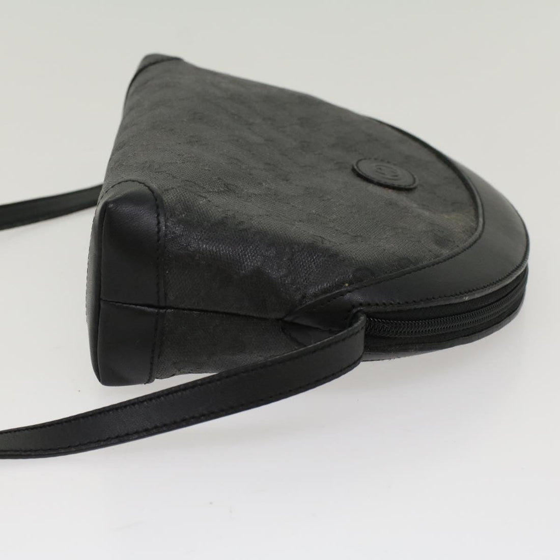 GUCCI GG Canvas Shoulder Bag Coated Canvas Black 007•115•0083 ar9924