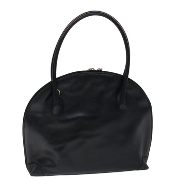 GUCCI Bamboo Shoulder Bag Leather Black ar9933