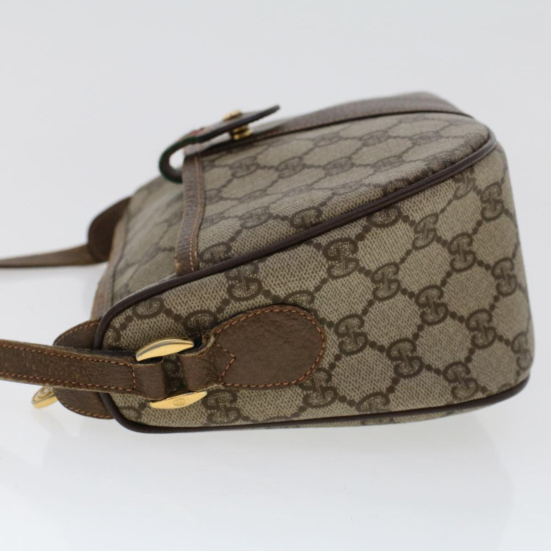 GUCCI GG Canvas Web Sherry Line Shoulder Bag Beige 001•193•6177 ar9950