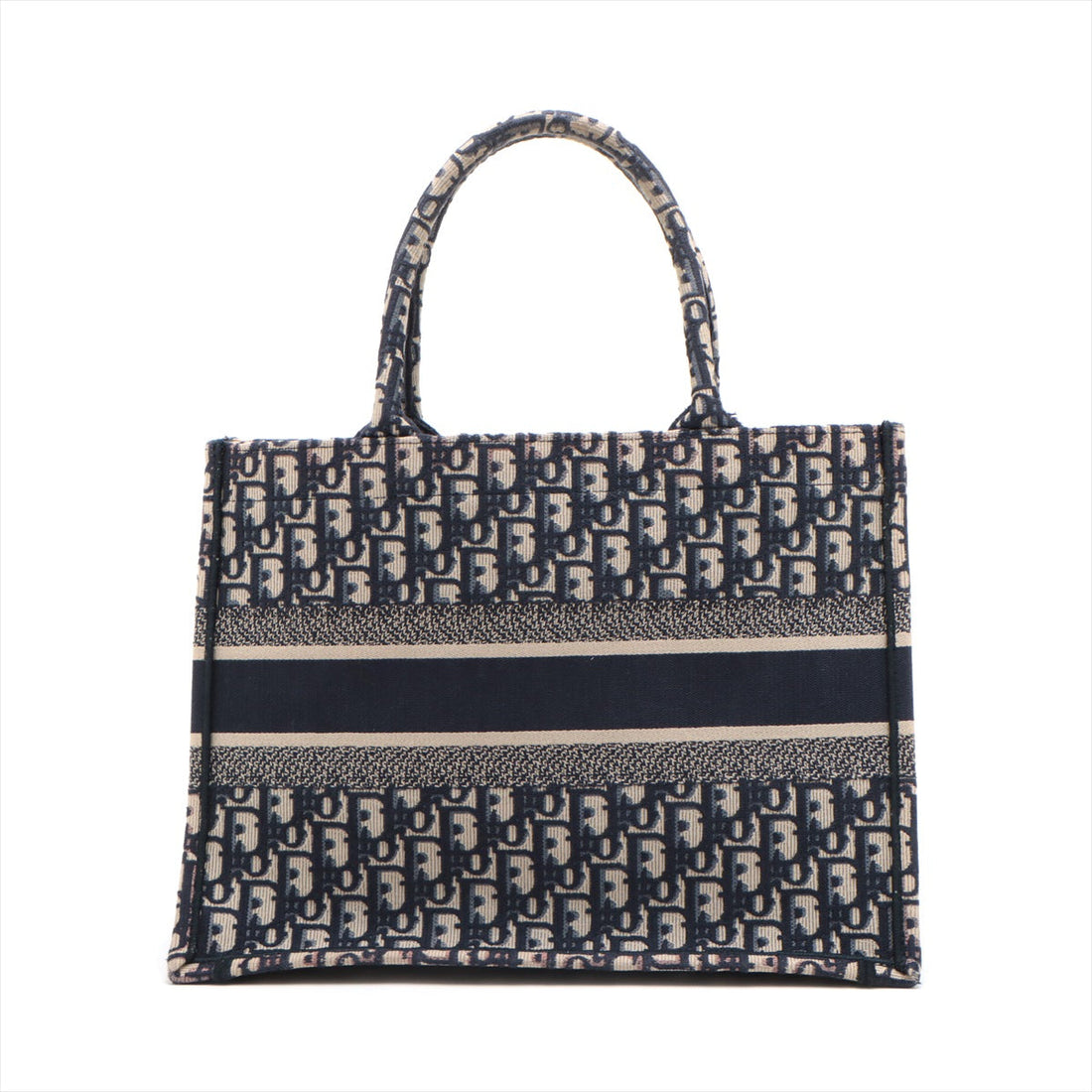 Christian Dior Book Tote Small Linen Navy