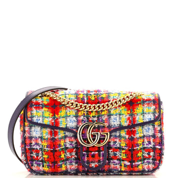 GG Marmont Flap Bag Tweed Small