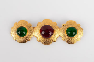 Broche dorée Chanel 1980s