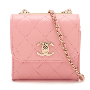 Chanel Mini Matrasse  Single Chain Single Chain Bag Pink G   A81633