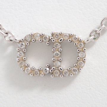 Dior Clair D Lune Crair De Lune Necklace GP  Rhinestone Silver Rhinestone