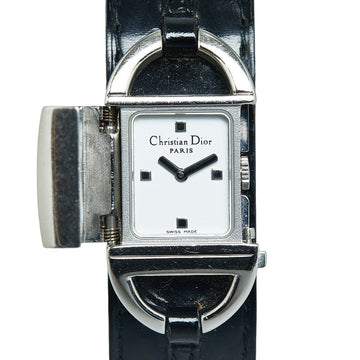 Dior Pandiola  D78-100 Quartz White Dial Leather Stainless Steel  Dior