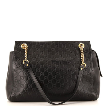 Soft Signature Shoulder Bag Guccissima Leather Large
