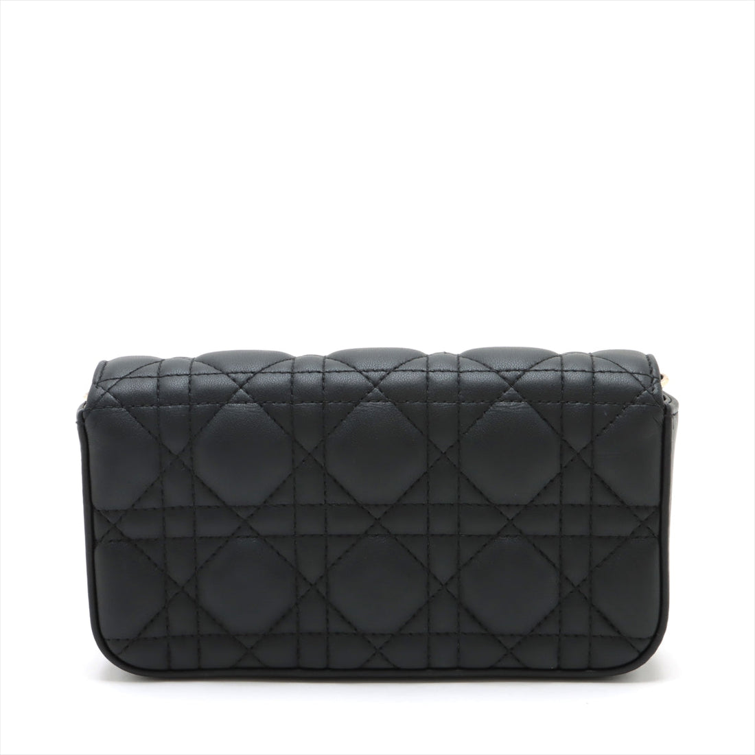 Christian Dior Lady Leather Chain Shoulder Bag Black