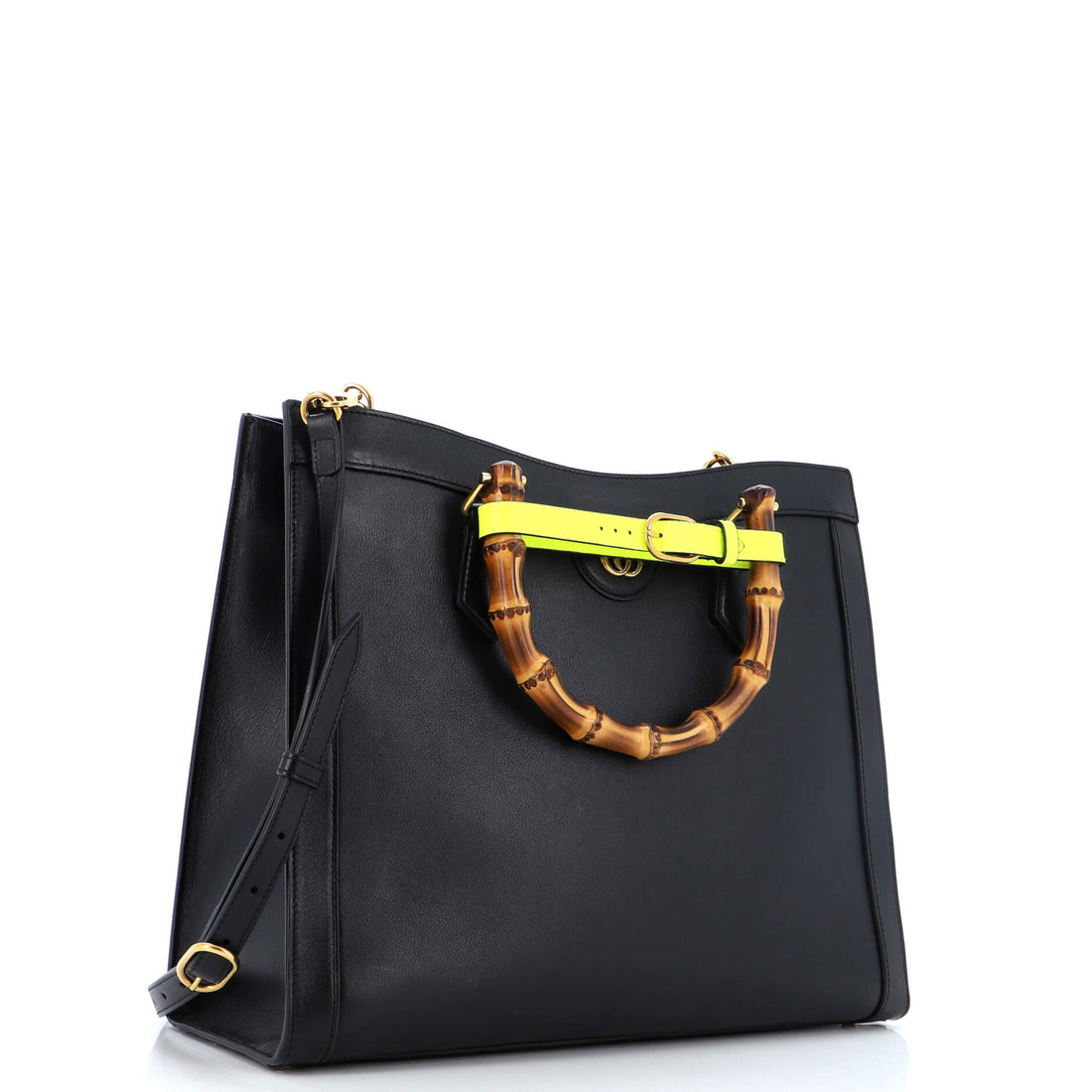 Diana NM Bamboo Handle Tote Leather Medium
