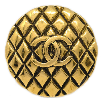 Chanel Quilted Brooch Pin Gold 25