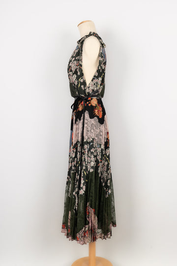 Robe plissée en soie Valentino