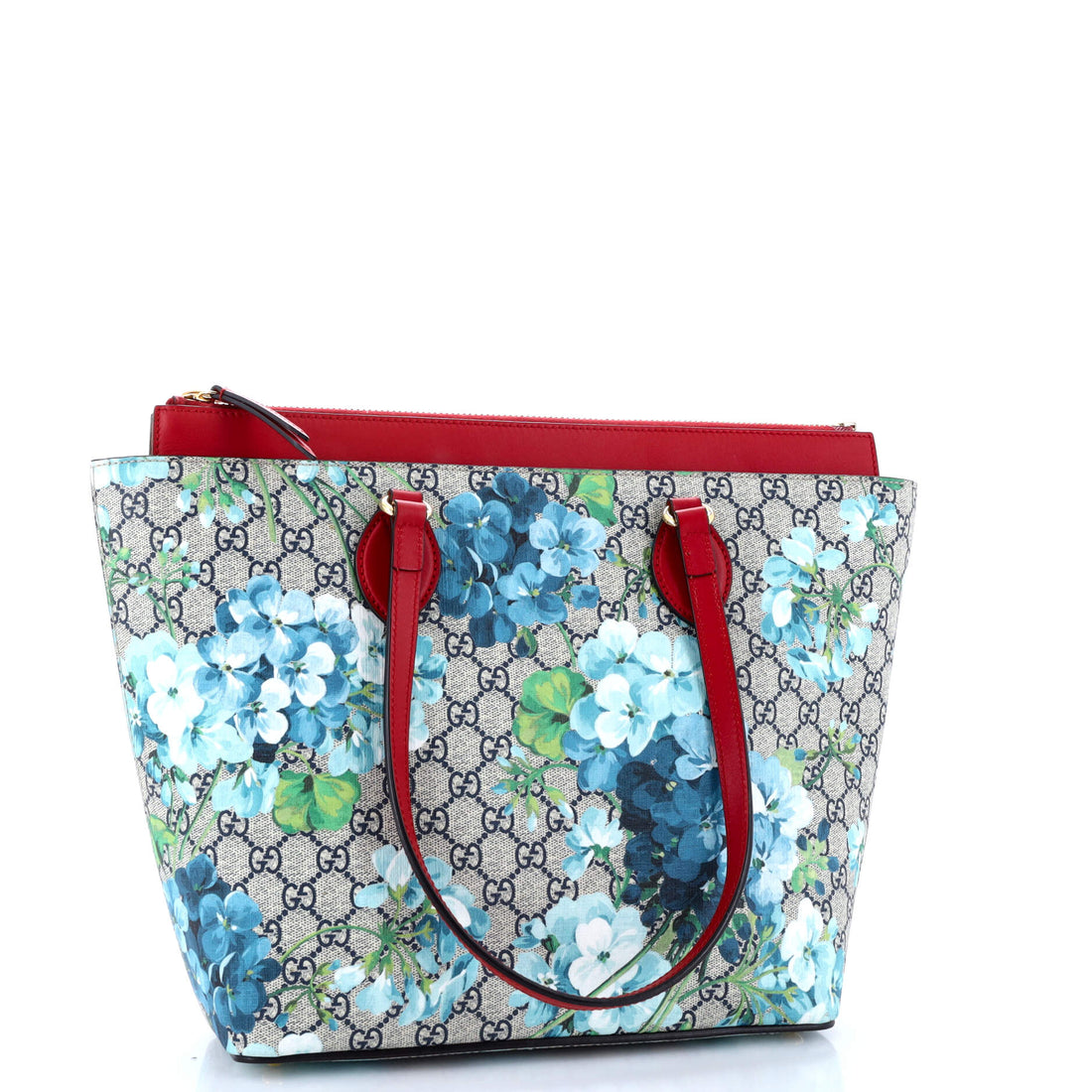 Linea A Zip Tote Blooms Print GG Coated Canvas Medium