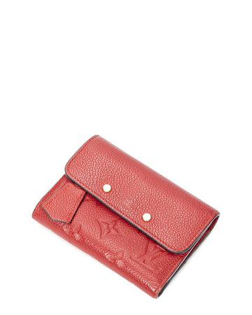Louis Vuitton Red Monogram Empreinte Leather Pont Neuf Compact Wallet (