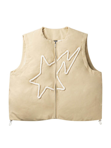 Makersluxe Star Embroidered Puffer Vest